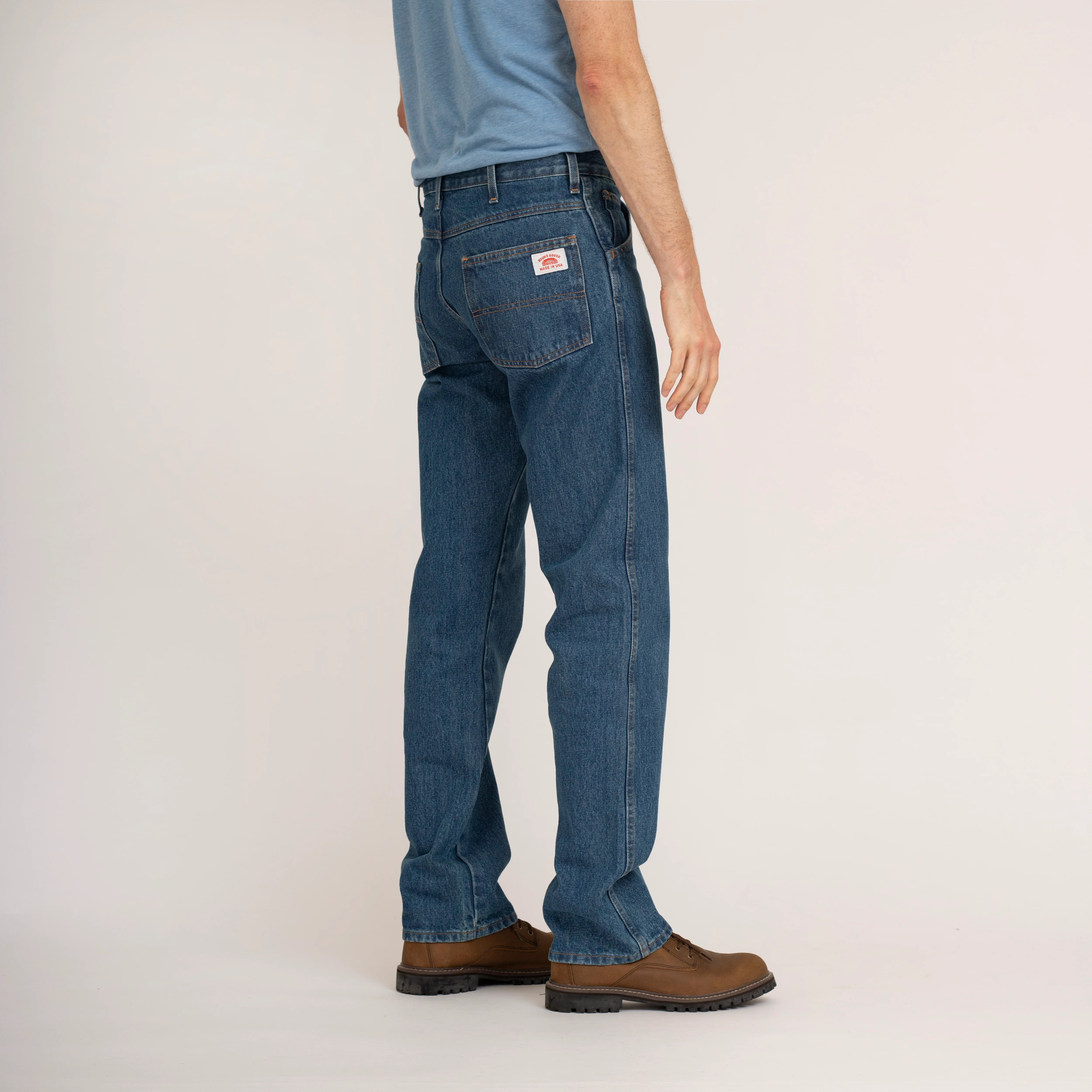 #105 American Made Jean REGULAR FIT 14 oz. Dark Stone Washed Five Pocket Jean - Image 3