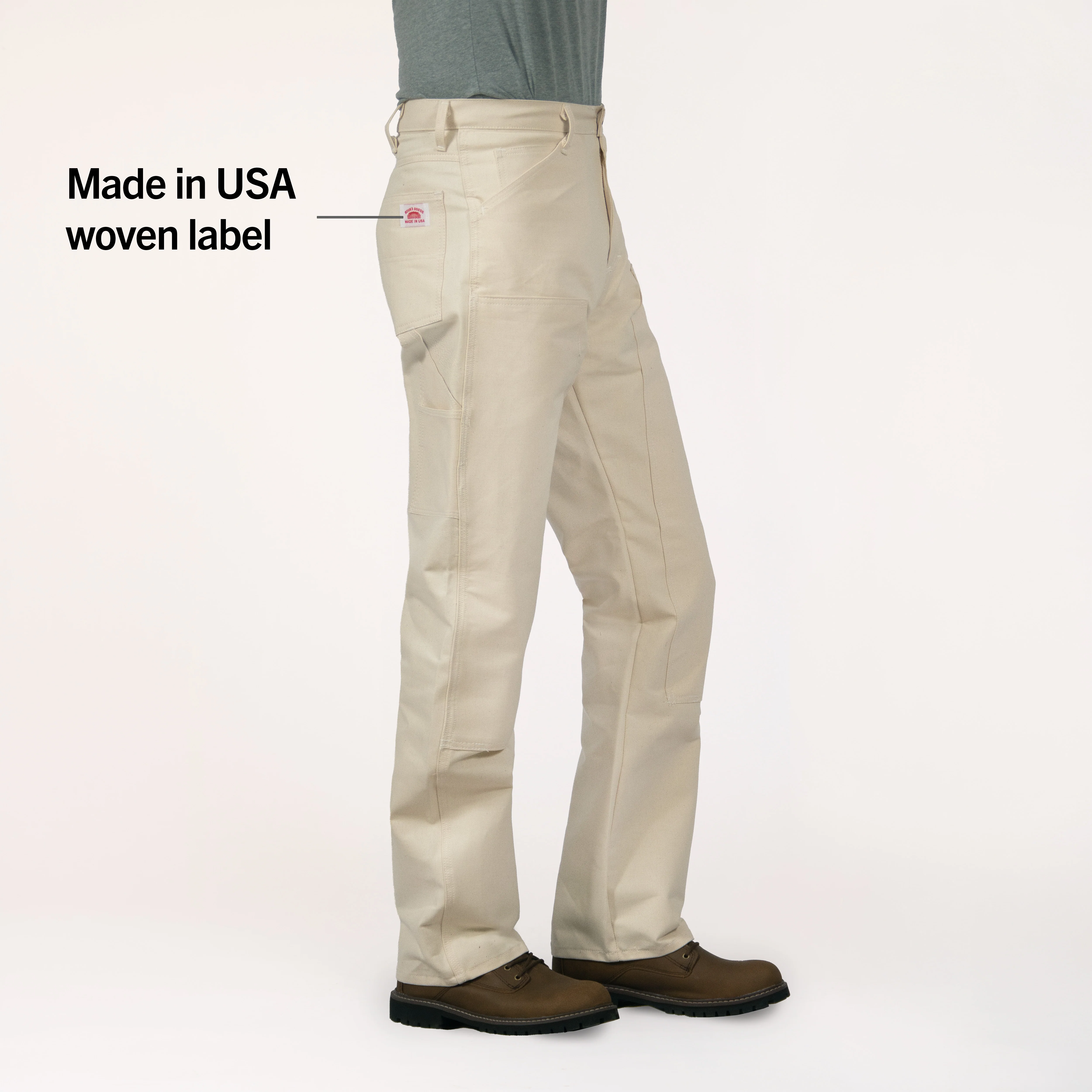 #1101 Made in USA Natural Drill Double Front Painter Carpenter Dungaree Jean - Image 4