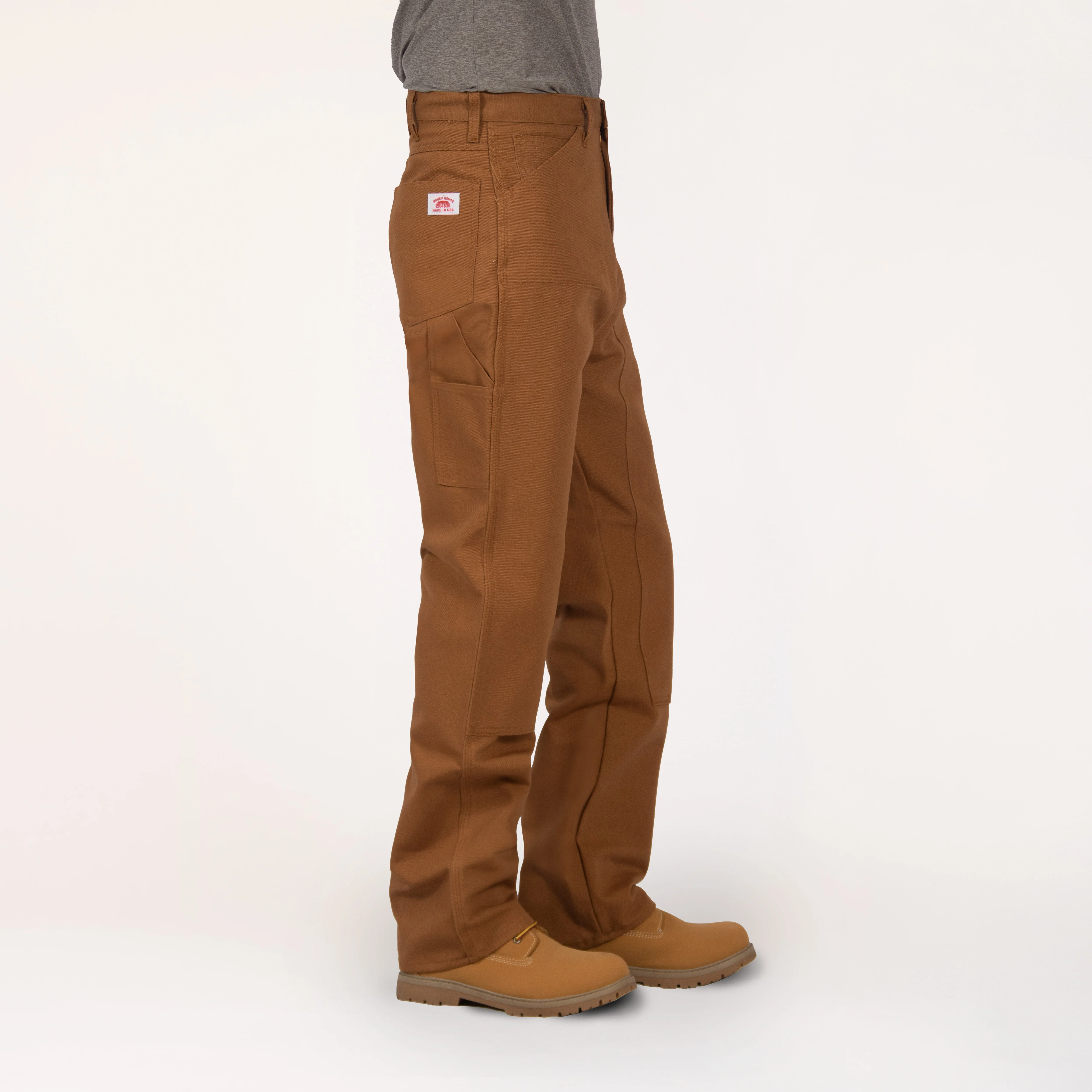 #2202 Made in USA Brown Duck Double Front Carpenter Dungaree Jean - Image 5