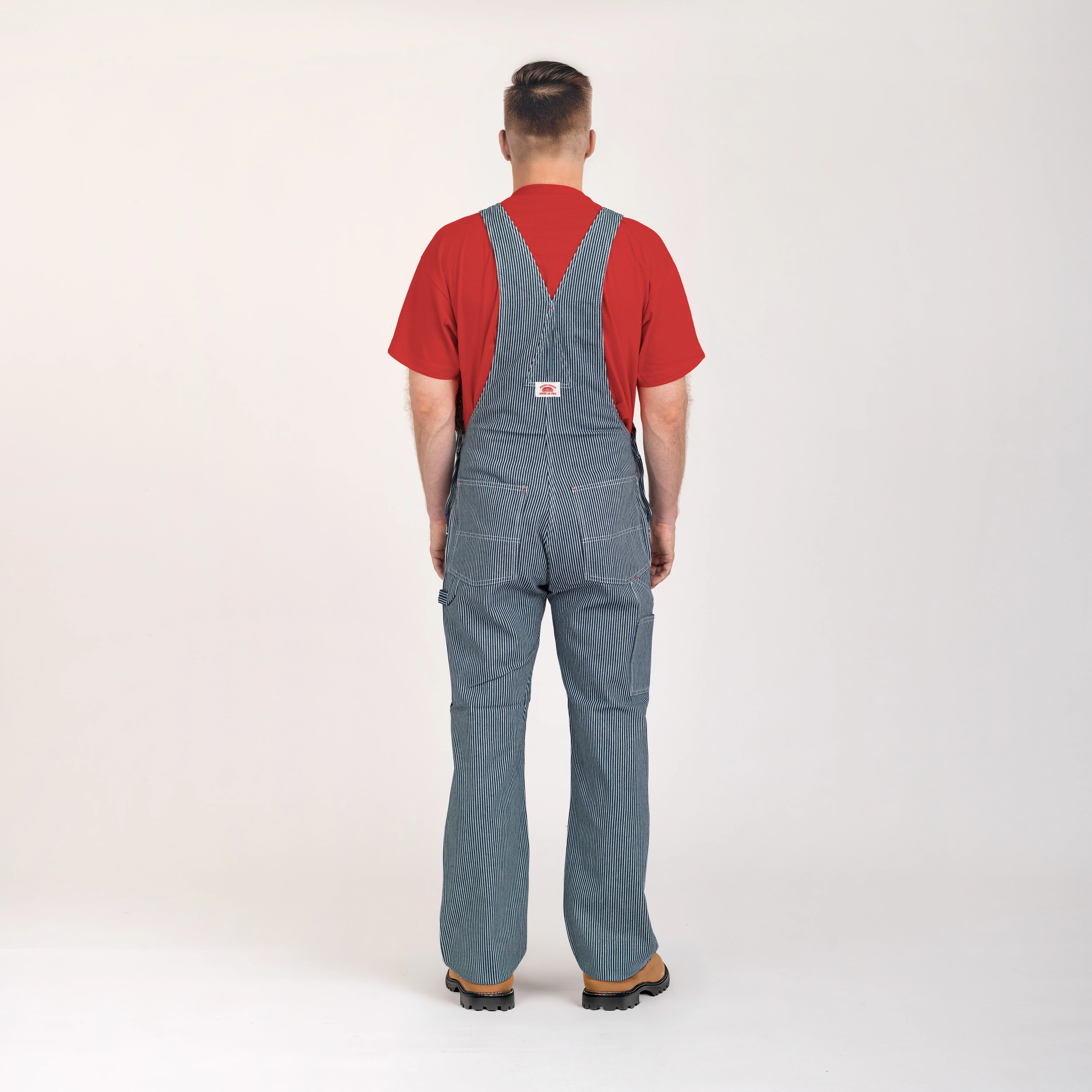 #45 Made in USA Vintage Hickory Stripe Bib Overalls - Image 4