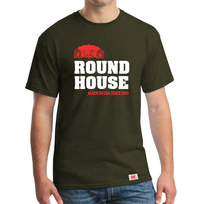 #621 Made in USA Round House Big Text T-Shirt - Image 4