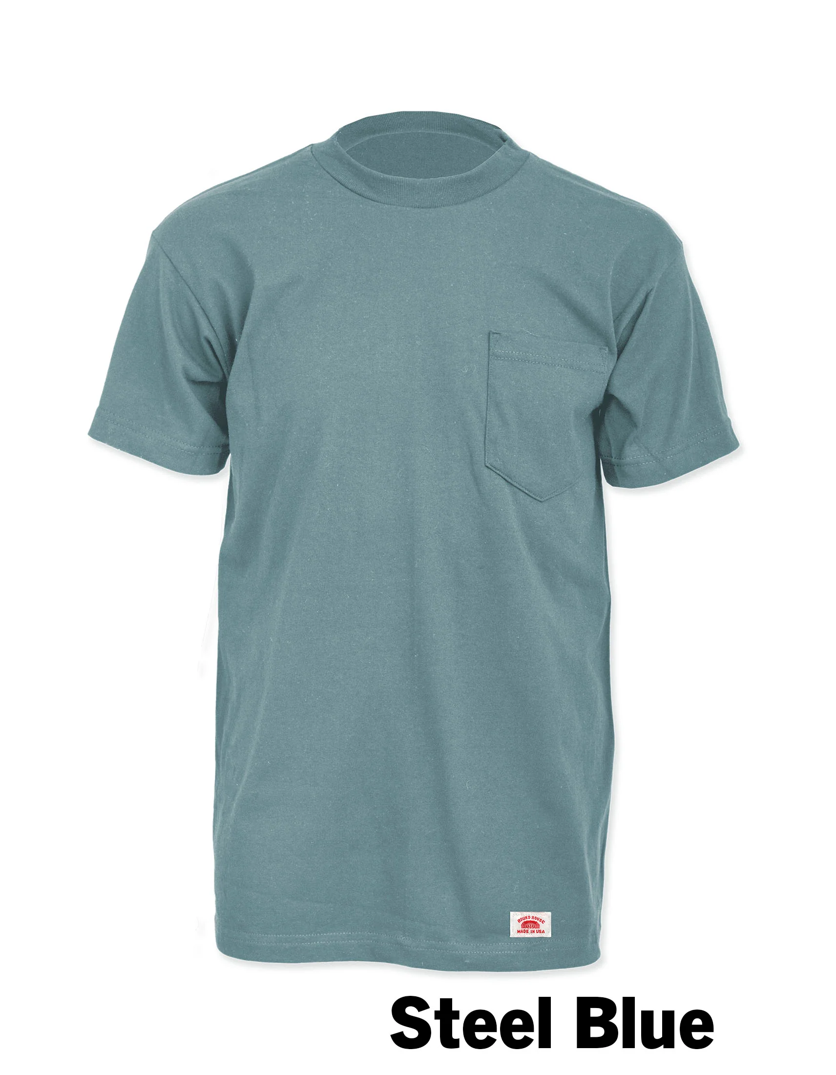 #627 Made in USA Round House Heavyweight Short Sleeve Pocket Work T-Shirt - Image 8