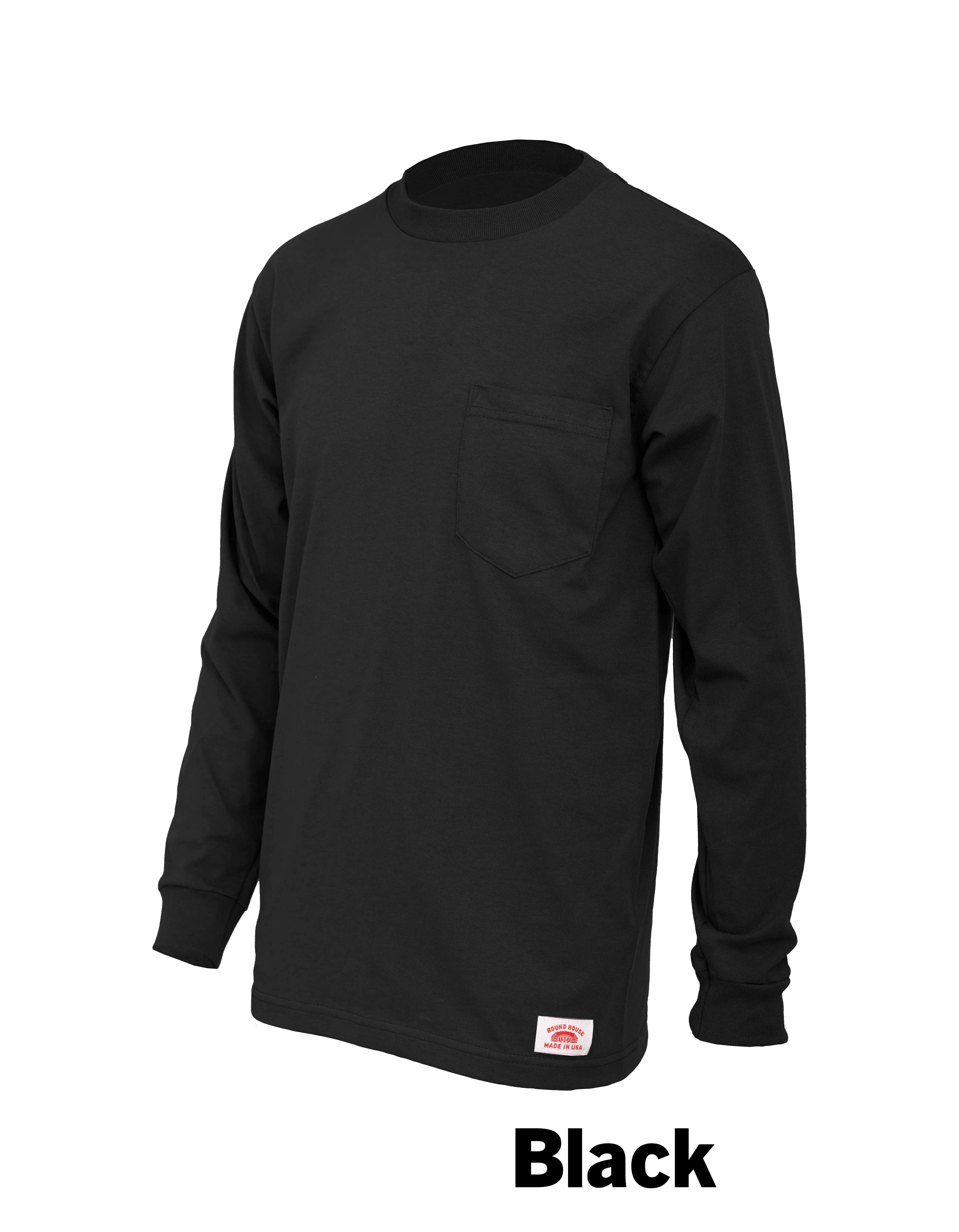 #629 Made in USA Round House Heavyweight Long Sleeve Work T-Shirt - Image 3