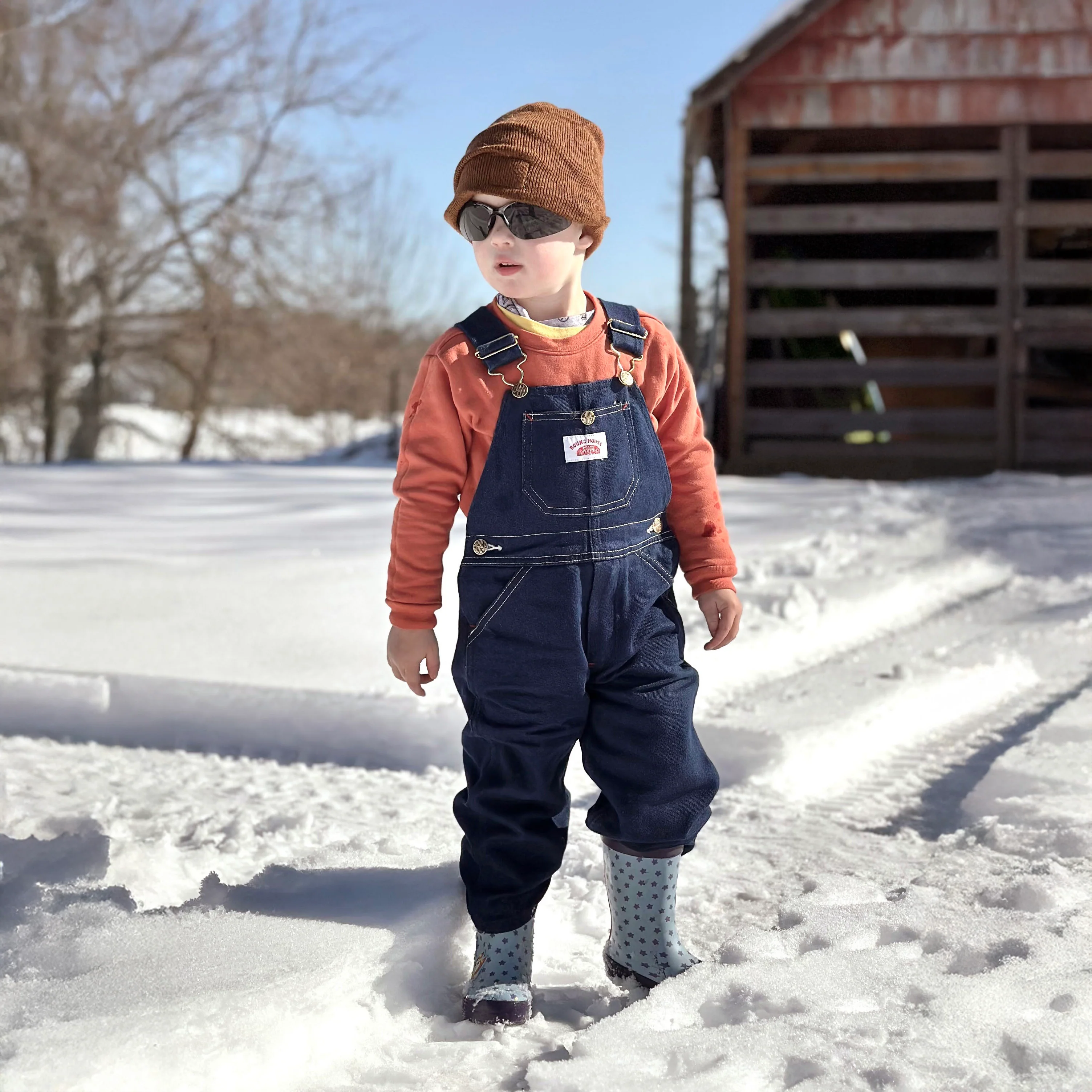 #7 Kids Premium Blue Denim Bib Overall - Image 6