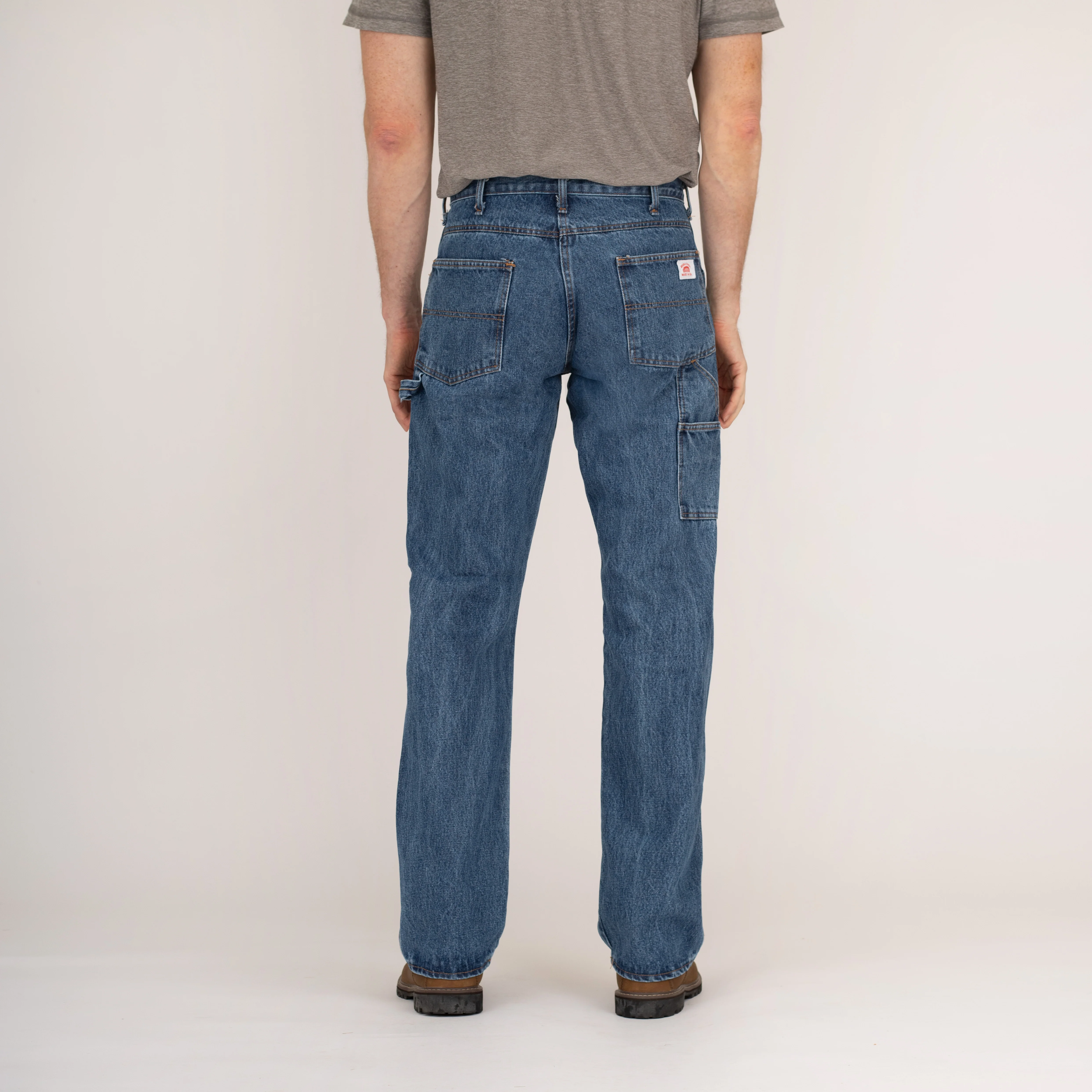 #1010 Made in USA 14 oz. Dark Stone Washed Carpenter Dungaree Jean - Image 3